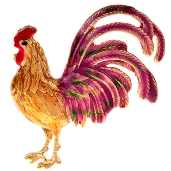 Exquisite Cindy Xiang Rooster Pin Brooch Pendant - Picture 1 of 3